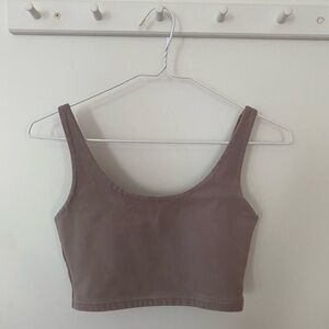 Brandy Melville Lydia Cropped Tank in Taupe